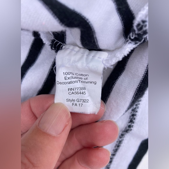 J. Crew Floral Embroidered Striped Bell Sleeve Cotton Top - Picture 8 of 10